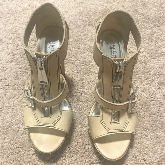 Michael Kors Zip Front Platform Sandals, Size 9 - Picture 1 of 3